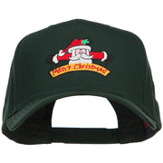 Merry Christmas Santa Embroidered Twill Pro Cap