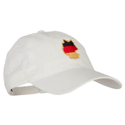 Germany Flag Map Embroidered Washed Cotton Twill Cap