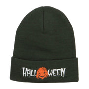 Halloween Monster Embroidered Long Beanie