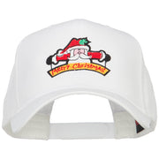 Merry Christmas Santa Embroidered Twill Pro Cap