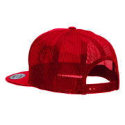 Soaking Beer Man Embroidered 5 Panel Mesh Trucker Snapback Cap