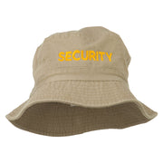 Security Embroidered Pigment Dyed Bucket Hat