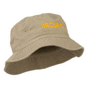 Security Embroidered Pigment Dyed Bucket Hat