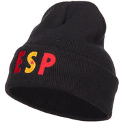 Spain ESP Flag Embroidered Long Beanie