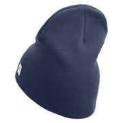 U.S Marine Corps 3rd Marine Division Symbol Embroidered 8 Inch Solid Knit Short Beanie Made in USA - Navy OSFM