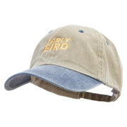 Early Bird Icon Embroidered Pigment Dyed Wash Cap - Khaki-Navy OSFM