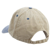 Early Bird Icon Embroidered Pigment Dyed Wash Cap - Khaki-Navy OSFM