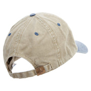 Early Bird Icon Embroidered Pigment Dyed Wash Cap - Khaki-Navy OSFM