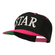 Star Embroidered Snapback Cap