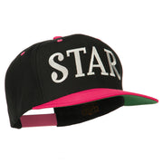 Star Embroidered Snapback Cap