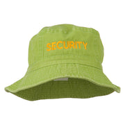 Security Embroidered Pigment Dyed Bucket Hat