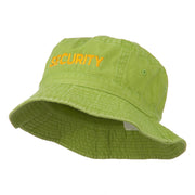 Security Embroidered Pigment Dyed Bucket Hat