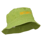 Security Embroidered Pigment Dyed Bucket Hat