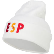 Spain ESP Flag Embroidered Long Beanie