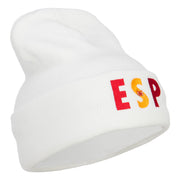 Spain ESP Flag Embroidered Long Beanie