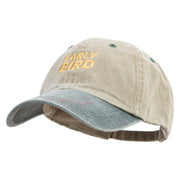 Early Bird Icon Embroidered Pigment Dyed Wash Cap - Khaki-Green OSFM