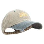 Early Bird Icon Embroidered Pigment Dyed Wash Cap - Khaki-Green OSFM