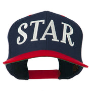 Star Embroidered Snapback Cap