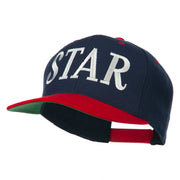 Star Embroidered Snapback Cap