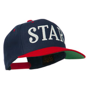 Star Embroidered Snapback Cap