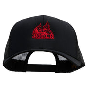 Mad Rider Embroidered Retro Trucker Cap - Black OSFM