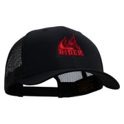 Mad Rider Embroidered Retro Trucker Cap - Black OSFM