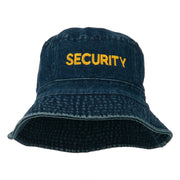 Security Embroidered Pigment Dyed Bucket Hat