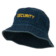 Security Embroidered Pigment Dyed Bucket Hat