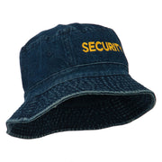 Security Embroidered Pigment Dyed Bucket Hat