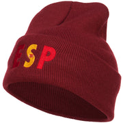 Spain ESP Flag Embroidered Long Beanie