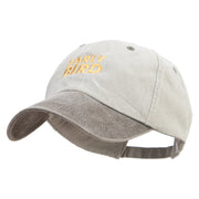 Early Bird Icon Embroidered Pigment Dyed Wash Cap - Beige-Brown OSFM