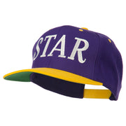 Star Embroidered Snapback Cap