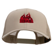 Mad Rider Embroidered Retro Trucker Cap - Khaki OSFM