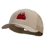 Mad Rider Embroidered Retro Trucker Cap - Khaki OSFM