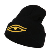 Eye That Sees All Embroidered Long Beanie