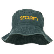 Security Embroidered Pigment Dyed Bucket Hat