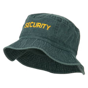 Security Embroidered Pigment Dyed Bucket Hat