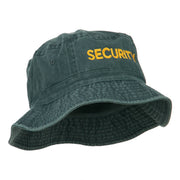 Security Embroidered Pigment Dyed Bucket Hat