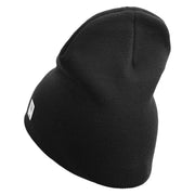 U.S Marine Corps 3rd Marine Division Symbol Embroidered 8 Inch Solid Knit Short Beanie Made in USA - Black OSFM