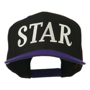 Star Embroidered Snapback Cap