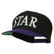 Star Embroidered Snapback Cap