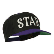 Star Embroidered Snapback Cap