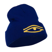 Eye That Sees All Embroidered Long Beanie