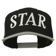 Star Embroidered Snapback Cap