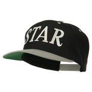 Star Embroidered Snapback Cap