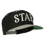 Star Embroidered Snapback Cap