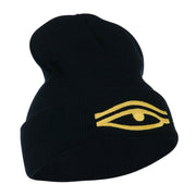 Eye That Sees All Embroidered Long Beanie