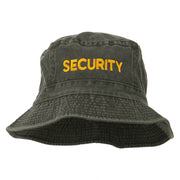 Security Embroidered Pigment Dyed Bucket Hat