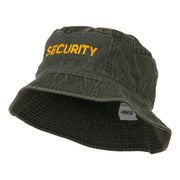 Security Embroidered Pigment Dyed Bucket Hat