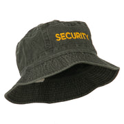 Security Embroidered Pigment Dyed Bucket Hat